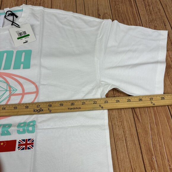 PUMA X DIAMOND  Mens T-Shirt - White - Size L - Picture 3 of 12